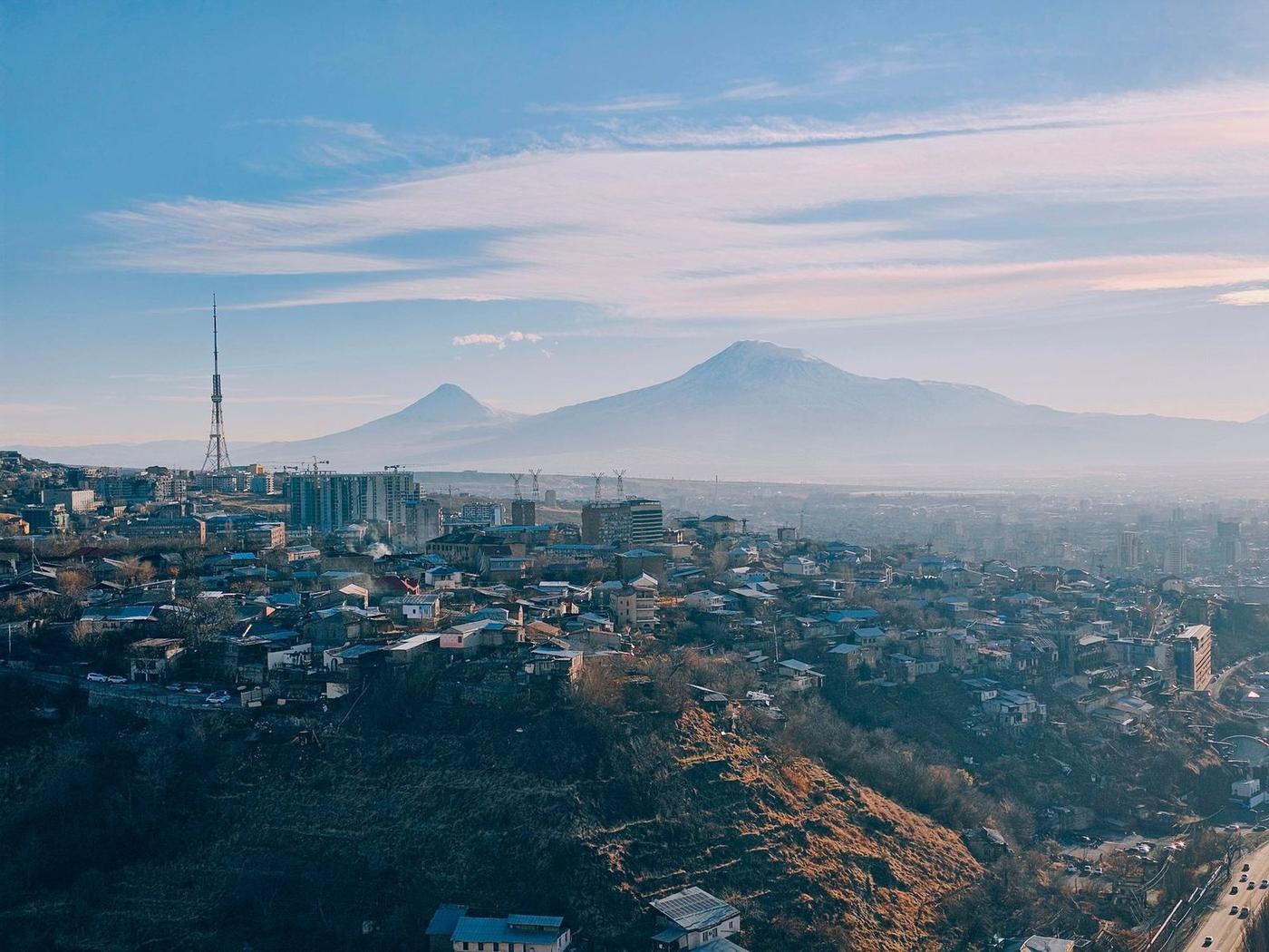 نمایی از شهر ایروان پایتخت ارمنستان